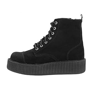 Amazon.com | T.U.K. Shoes A8642L Womens Boots, Black Suede
